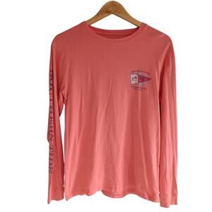 Southern Tide Coral Long Sleeve Shirt Skipjack Marina Medium